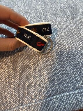 Ralph Lauren blue belt baby-toddler náutica themed lobsters 22”